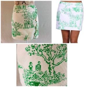Lilly Pulitzer Hayes skirt new with tags white and green spring Saint Patrick’s